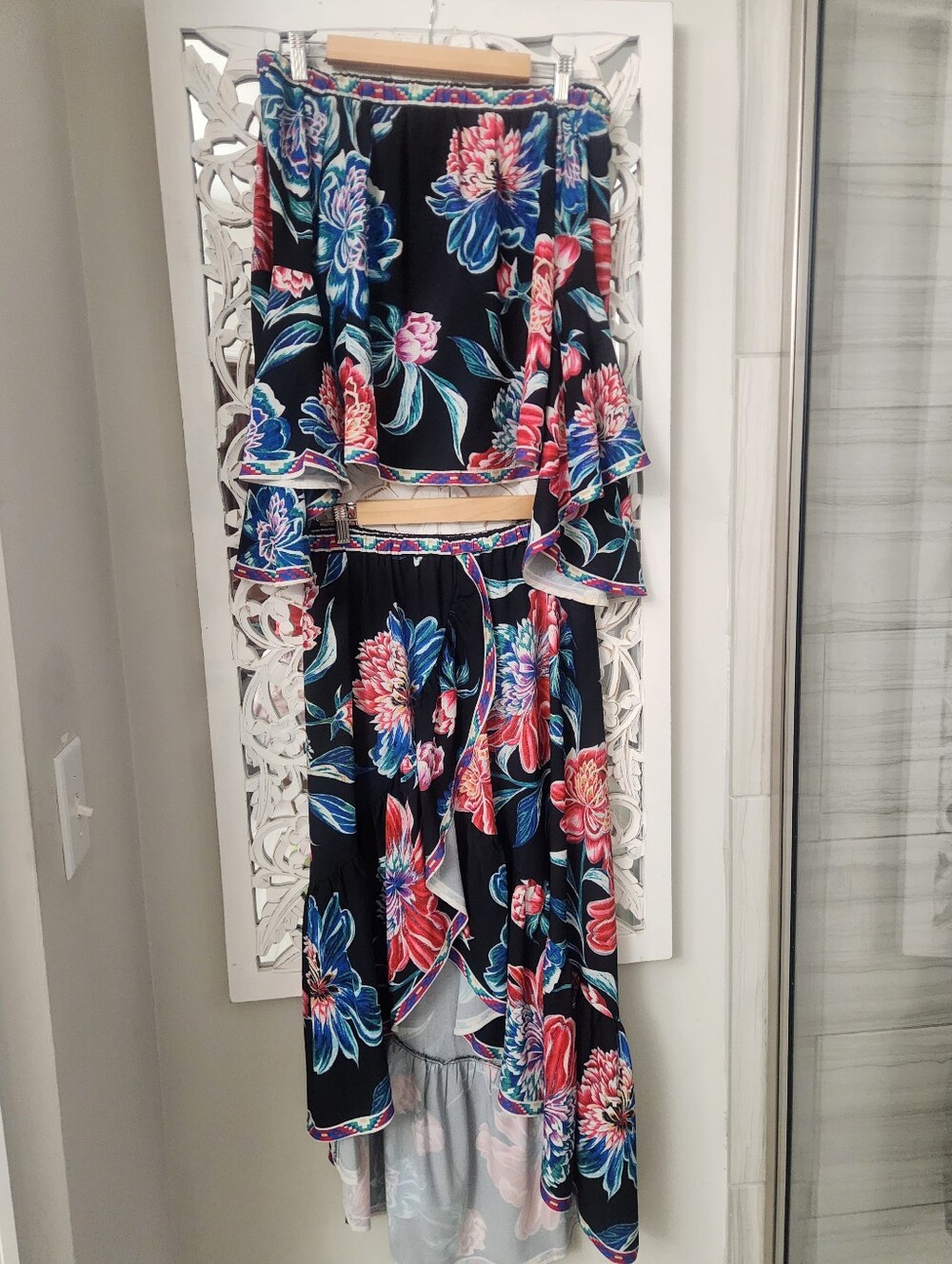 Off The Shoulder Top And Skirt Set